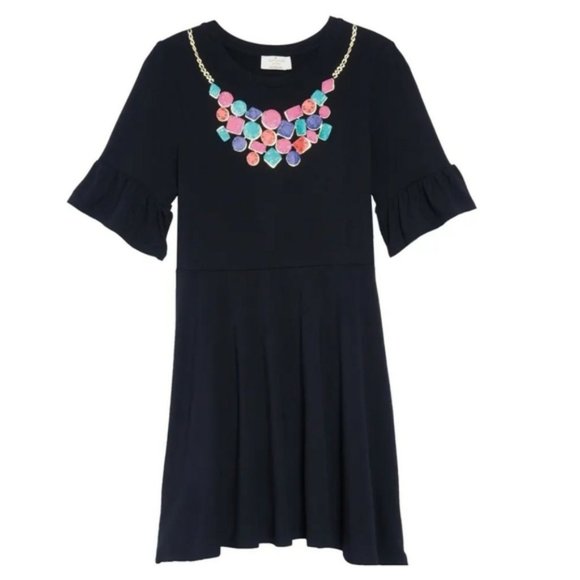 kate spade Other - Kate Spade Dress Sz 14 Black Gem Necklace Big Girls  NWT